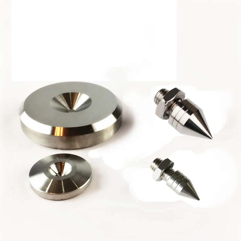 

4 Pcs 304 Stainless Steel Speaker Spikes CD Amplifier Turntable Pad Stand Feet loudspeaker box Spikes Cone Floor Foot Nail