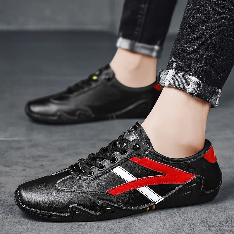 

Men Leather Shoes Slip on Casual Shoes Dress Shoes Brogue Shoes Spring Ankle Boots Vintage Classic Male Casual