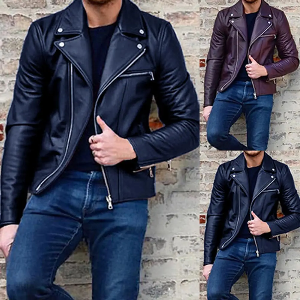 

Men Coats Jackets Winter Faux Leather Mens Jackets and Coats Men Warm Hip Popping Jacket Men's Clothing