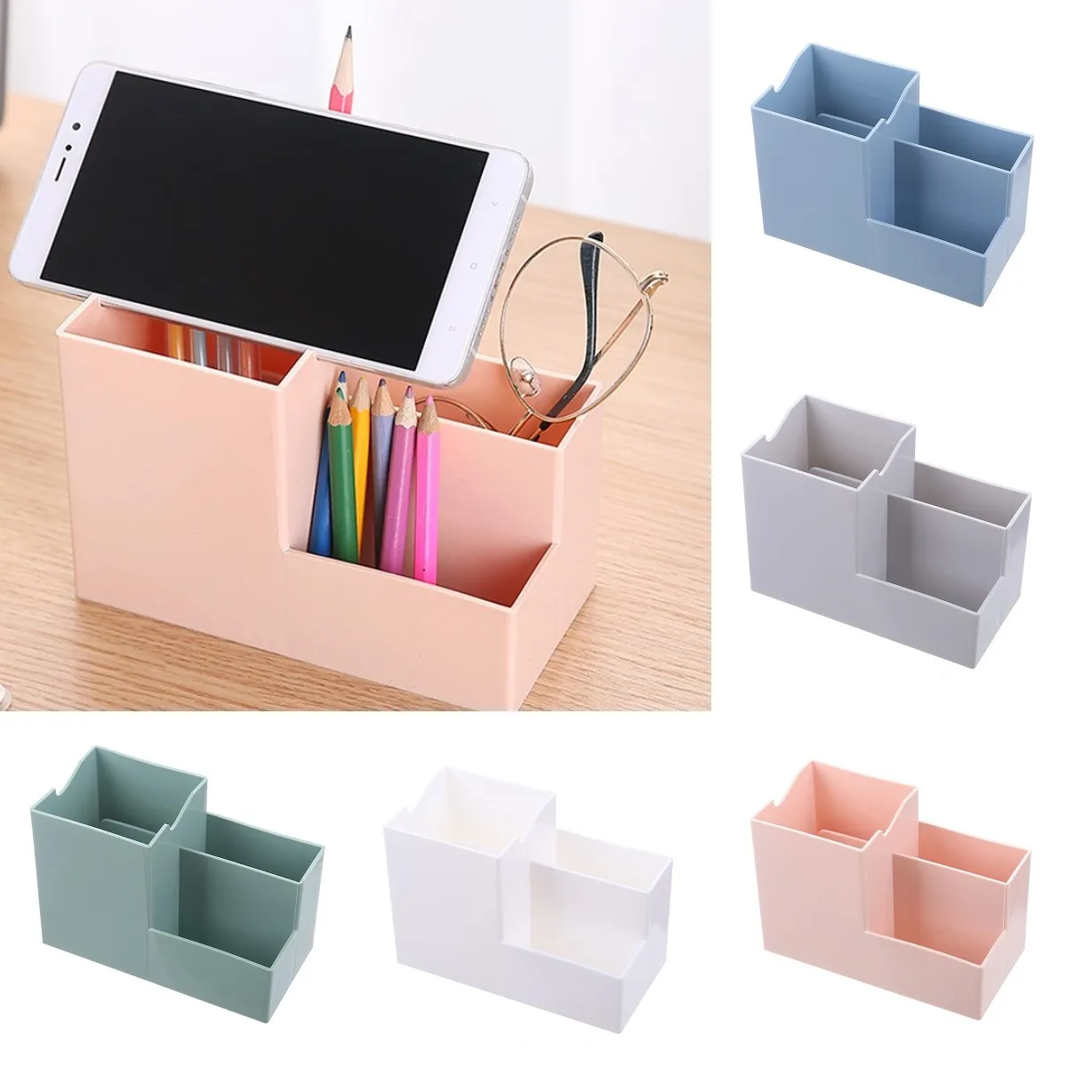

Desktop Pen Holder Organizer Multi-functional Stationery Container Storage Cosmetics Makeup Tools Rack