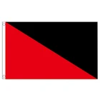 ZXZ 90*150 см анархий флаг анархио с коммунистическим анархикалистским флагом для украшения