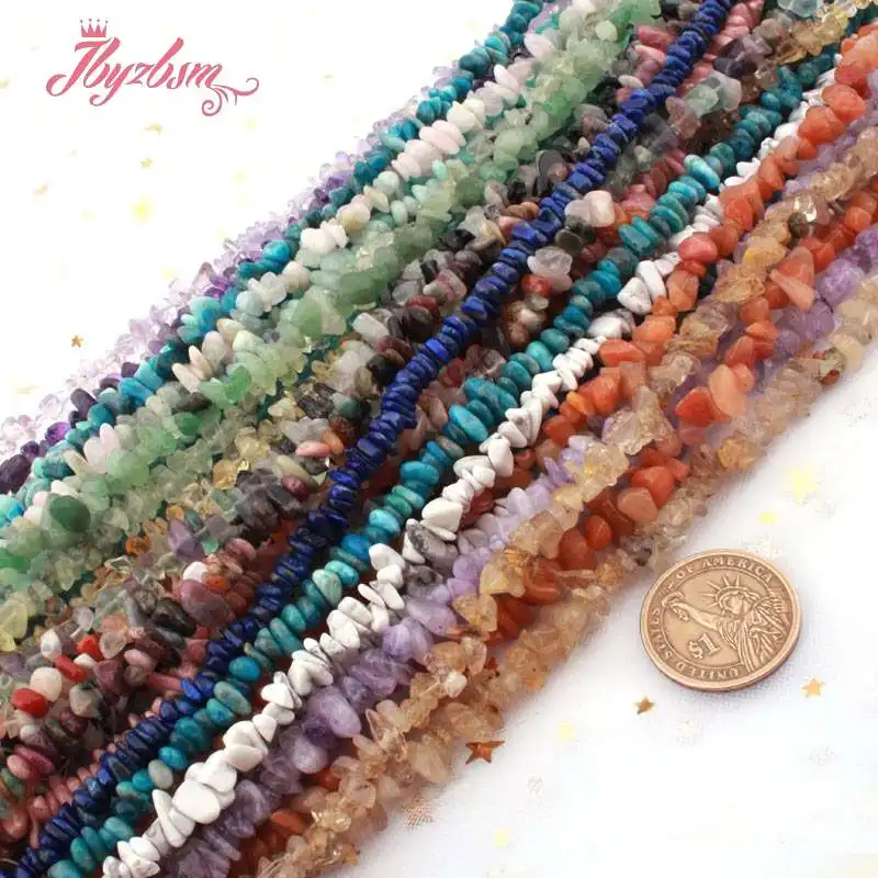 4 6x6 8mm Натуральный камень Бусины бусинки бусины Freeform чип Gem для поделок Цепочки и