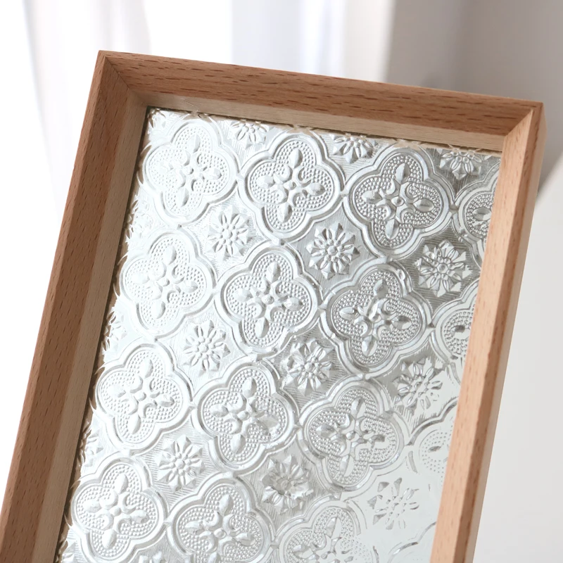 Old-fashioned Embossed Glass Solid Wood Tray/Desktop Storage Tray/Home Decoration /Fruit Platter | Дом и сад