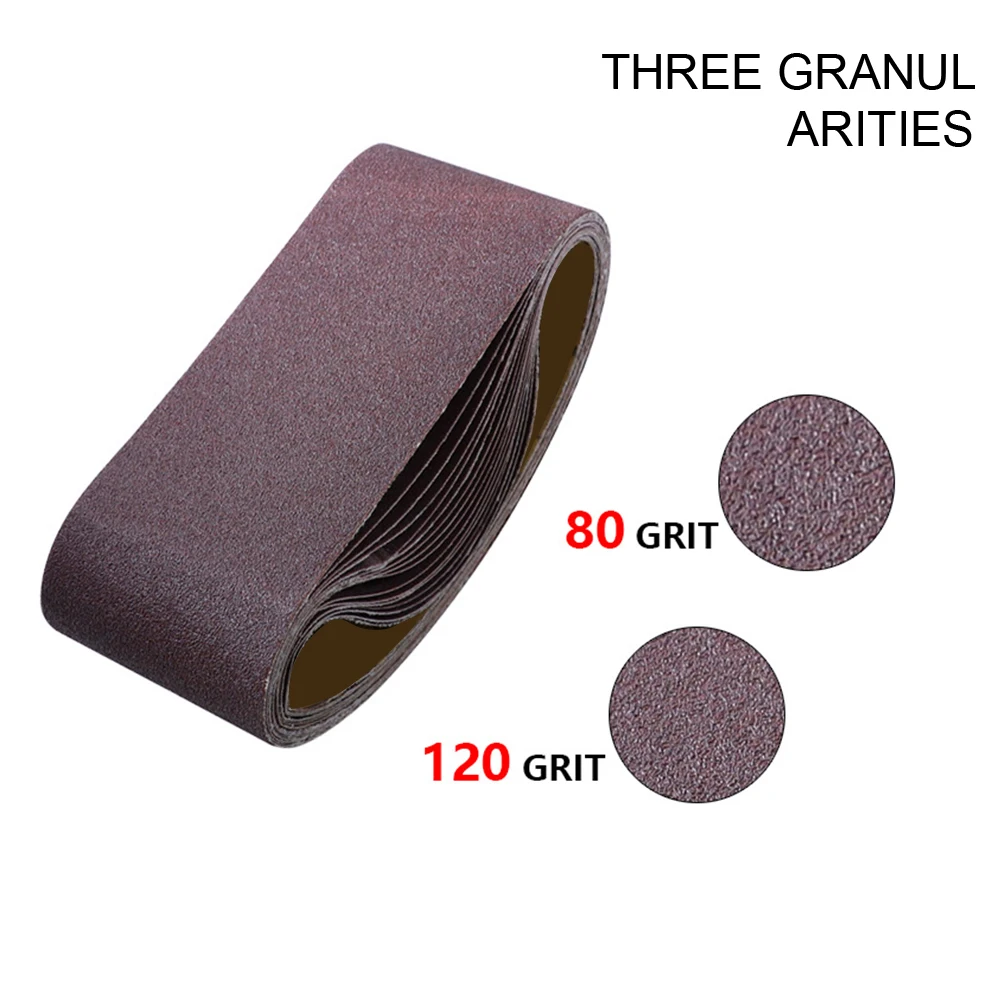 

18pcs Durable Easy Use Metal Polishing Jade Band Home Sander Woodworking Tools Portable Abrasive Sanding Belt 80 120 240 Grit