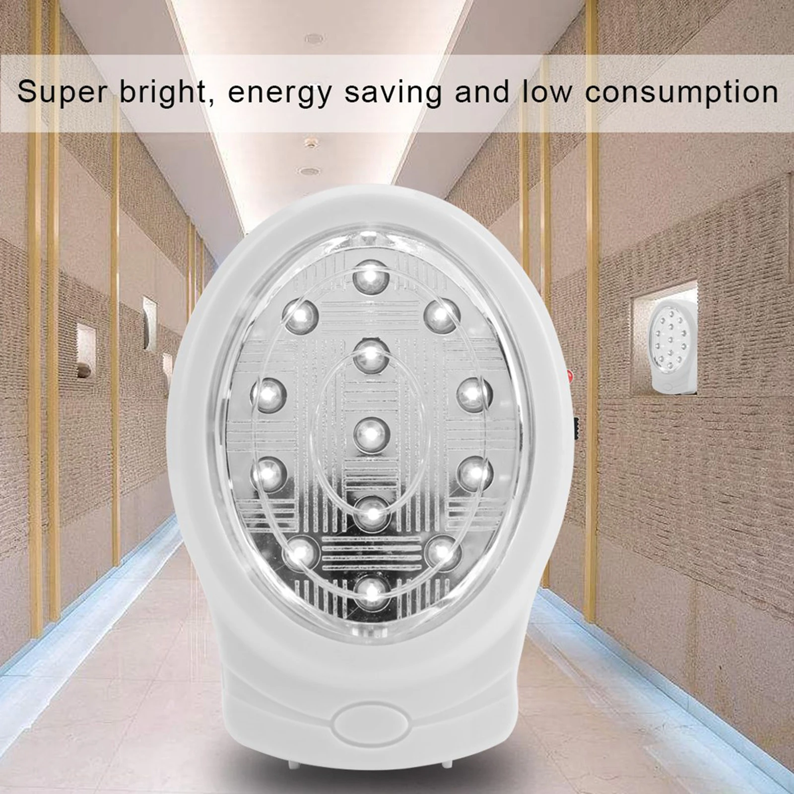 2W 110-240V EU Plug Rechargeable Home Emergency Light 13 LED Automatic Power Failure Outage Lamp Bulb Night Light