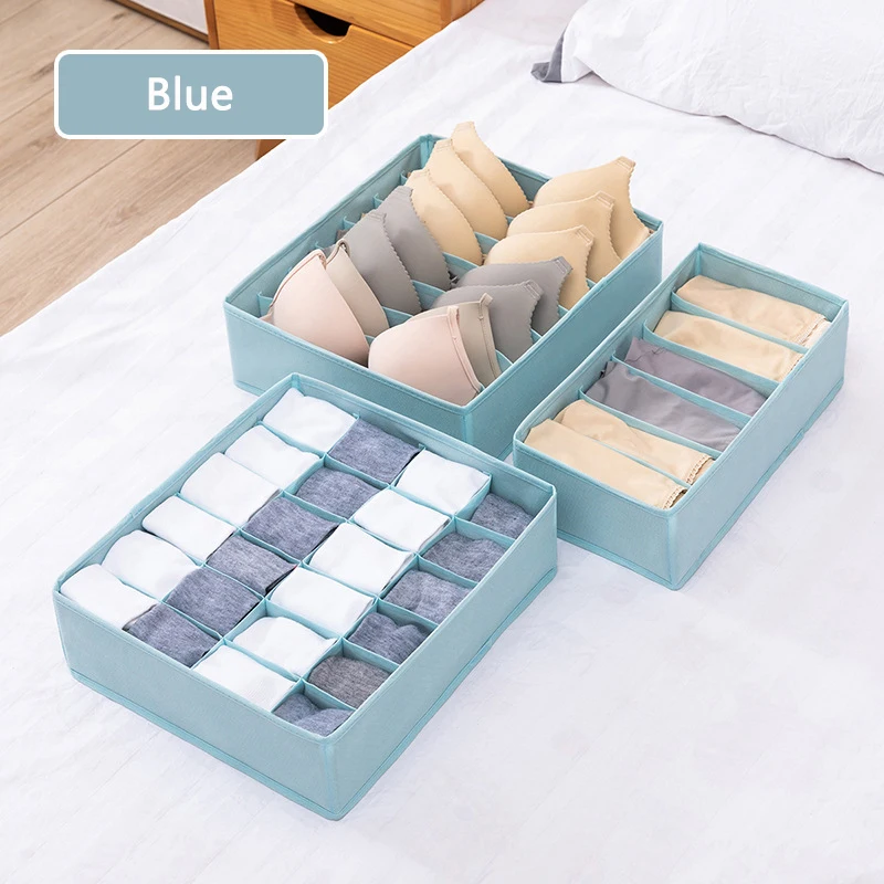 3 шт./компл. тканевый ящик для хранения с несколькими отделениями трусиков носков