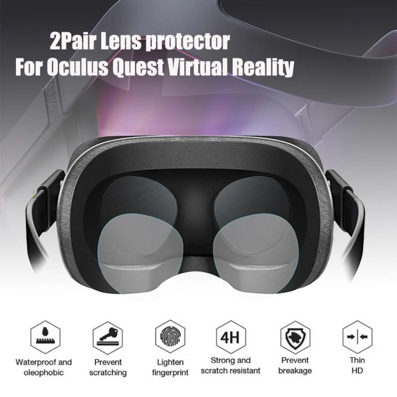 

2 Pair HD Clear Film for Oculus Quest 2 VR Lens TPU Soft Film Lens Protector For Oculus Quest 1/Rift S Virtual Reality Lenses