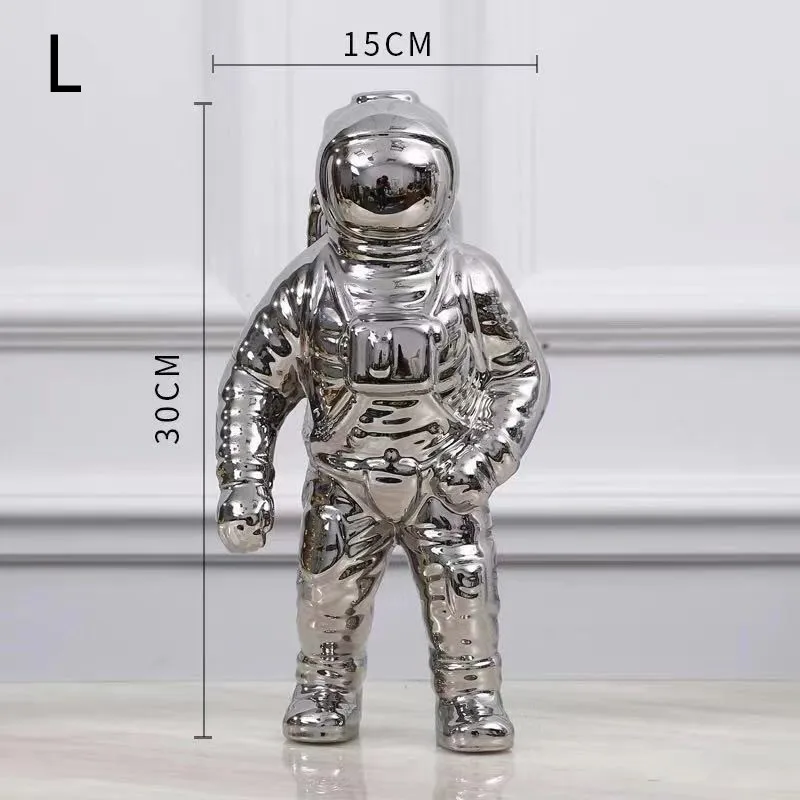 Золотая космическая Мужская скульптура астронавт модная ваза креативная