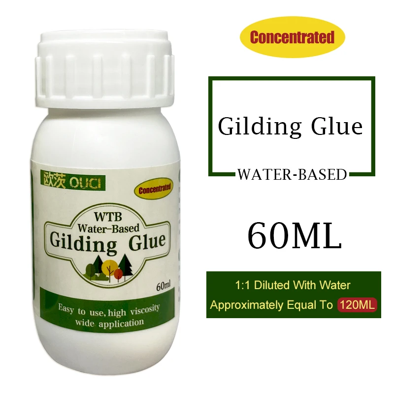 60 мл (120 мл) золочение клей для сусальное золото Фольга клея на водной основе