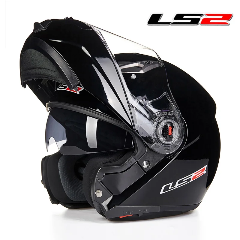 12 Gloss Black LS2 FF370 мужской откидной мотоциклетный шлем модульный мотоциклетный гоночный шлем Круизный автомобильный аксессуар LS2 шлем ECE - Цвет: 12 Gloss Black