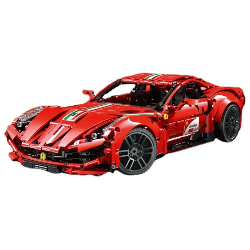 

The 1:10 Red 1782PCS Super Speed Sports Racing Car Fast Vehicle Model Building Blocks MOC Technical Bricks Set Gifts Kids Toys