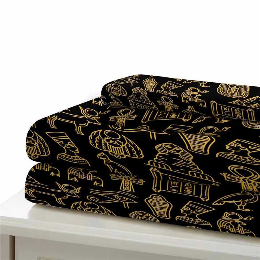 HELENGILI 3D Постельное белье Древнего Египта печати пододеяльник набор Bedcloth с