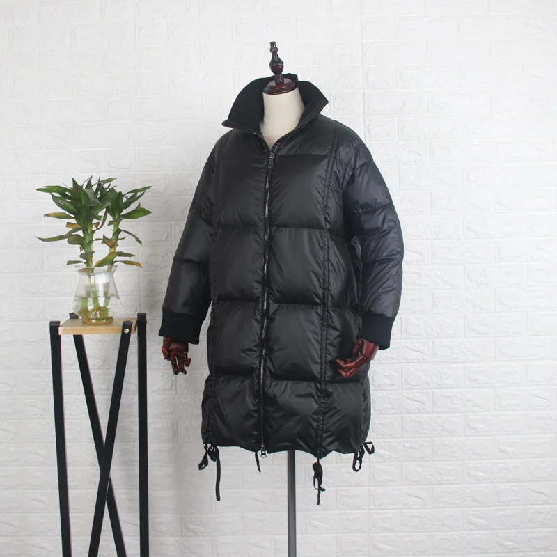 Зимняя женская куртка на 90% белом утином пуху новинка 2020 модное длинное пальто