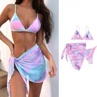 Комплект бикини iTranyee Женский, с открытой спиной и глубоким V-образным вырезом