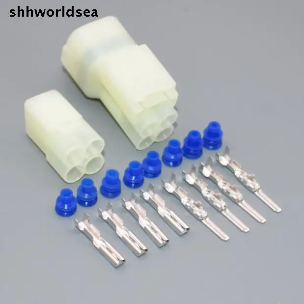 

shhworldsea 10sets 2.2mm 4 Way/pin Auto male&female Electrical EGOS plug,Auto oxygen sensor plug for connector for Suzuki etc.