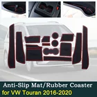 Противоскользящая резиновая накладка на дверь для Volkswagen VW Touran 5T 2016  2020 MK2 2017 2018 2019, коврик с пазами, аксессуары для интерьера автомобиля