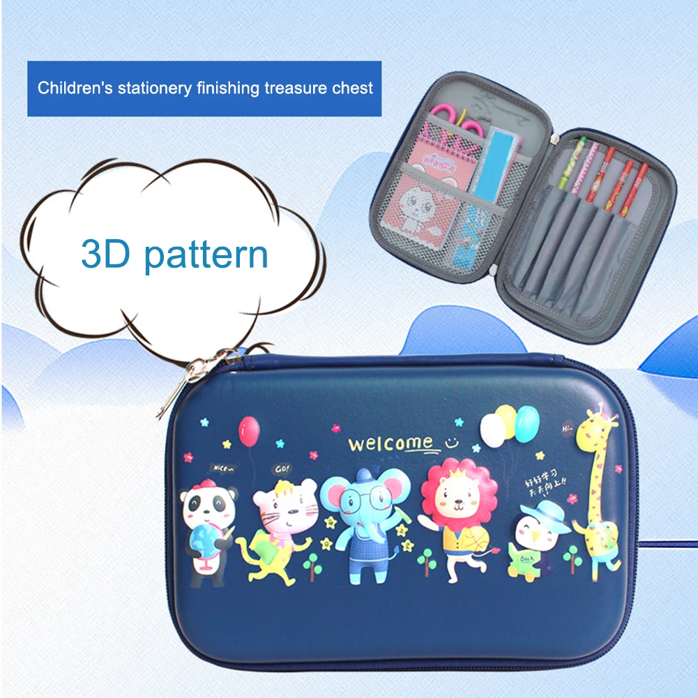 3D Милые EVA пеналы для карандашей Сумка с фруктовым автомобилем на молнии пенcilcase