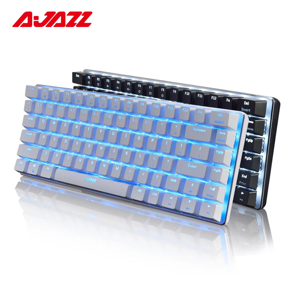 Проводная Механическая игровая клавиатура Ajazz AK33 82 клавиши синий переключатель