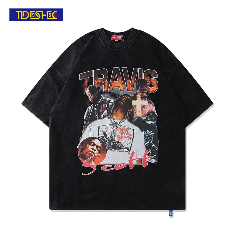 

Футболка в стиле хип-хоп с принтом рэп-звезд, лето 2021