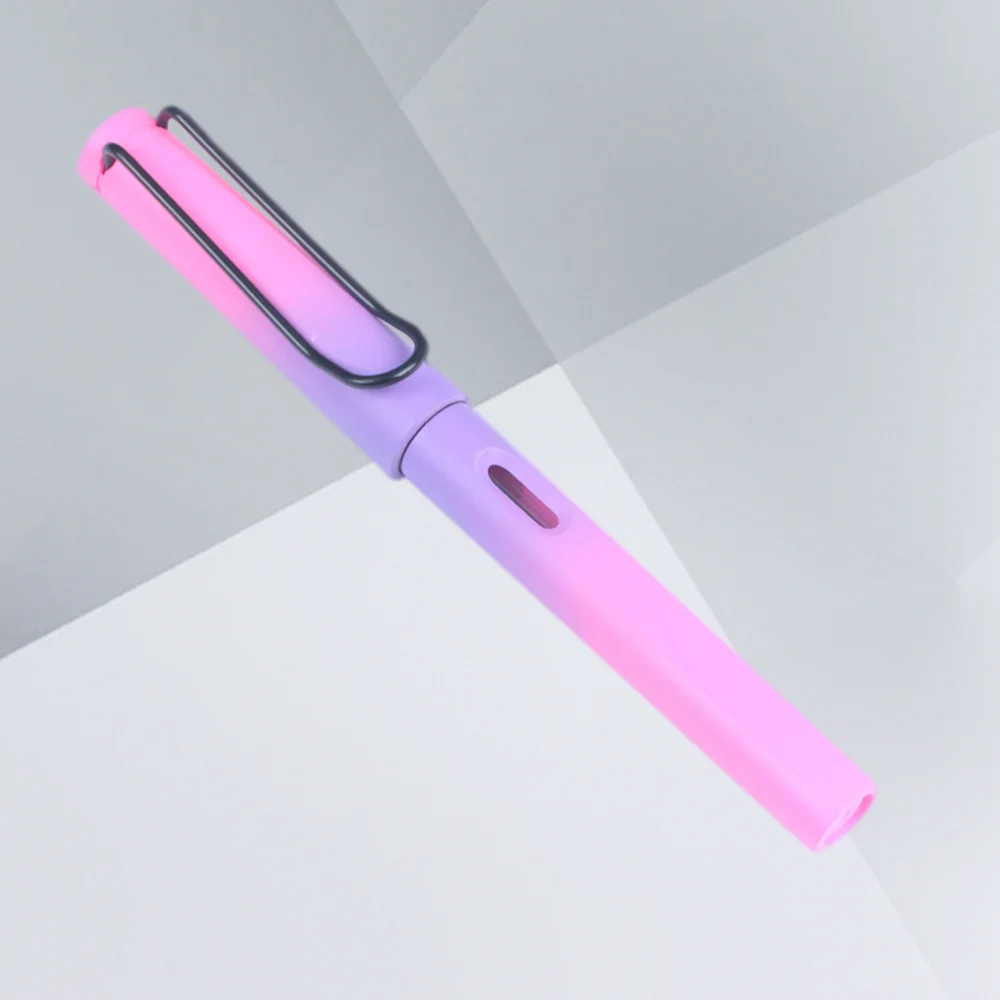 

4pcs Colorful Ink Pen Fountain Pen Set Cartoon Rainbow Metal Pen for Student Children Stationery Gift (0.5m