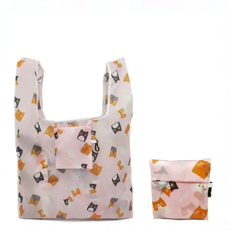 

Foldable Handy Shopping Bags Reusable Tote Pouch Recycle Storage Handbags