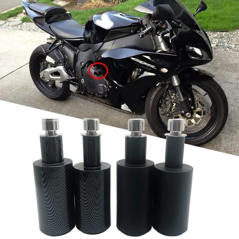 Для мотоцикла Honda CBR600RR CBR 600RR 2003 2004 2005 2006 черные Углеродные слайдеры рамы