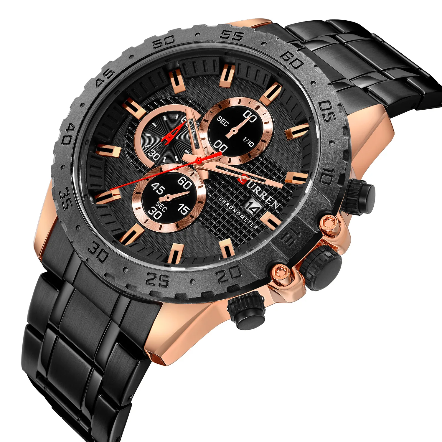 PopularGift New Style 8334 MEN'S Watch Waterproof Quartz Six-pin Steel Belt Calendar | Наручные часы