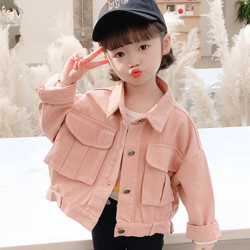 

Girls Baby's Kids Coat Jacket Outwear 2021 Pink Spring Autumn Overcoat Top Sport Zipper Princess Toddler Children's Clothing