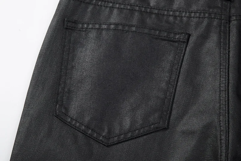 Джинсы мужские из вощеной джинсовой ткани в готическом стиле |