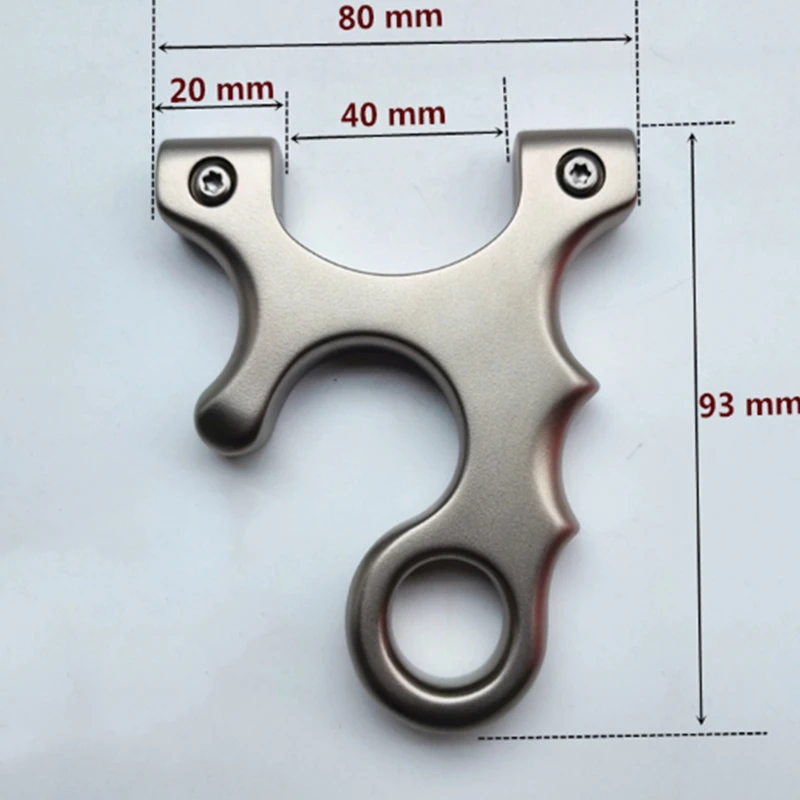 

Titanium alloy hunting slingshot catapult with flat rubber band, left hand/right hand for outdoor high precision shooting