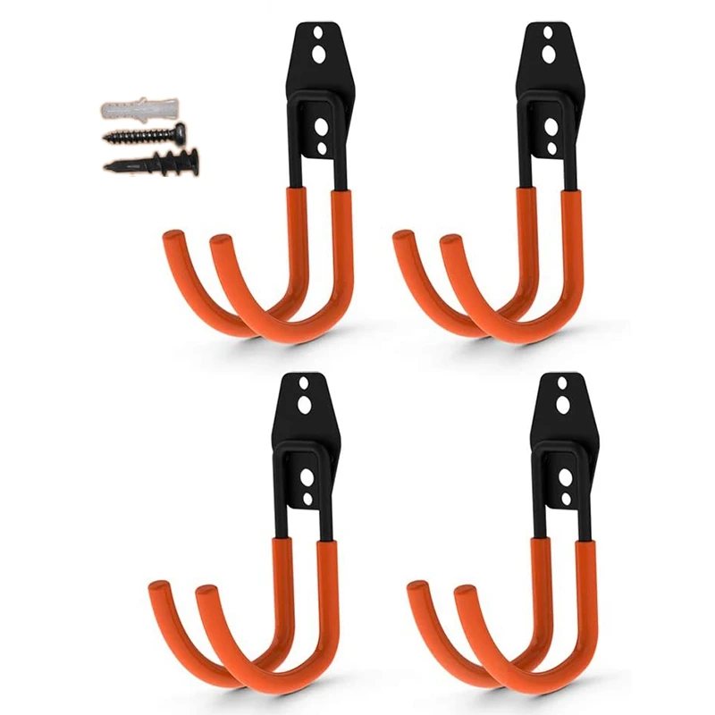 4 Pcs Large J-Shaped Garage Hook Tool Storage Rack Used to Organize Power Tools Small Bulk Items | Спорт и развлечения