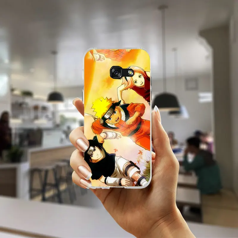 Ботинки в стиле аниме «Naruto для Samsung Galaxy J3 J4 J5 J6 J7 J8 A3 A5 A7 Coque сумки Силиконовые мягкие чехлы для телефонов
