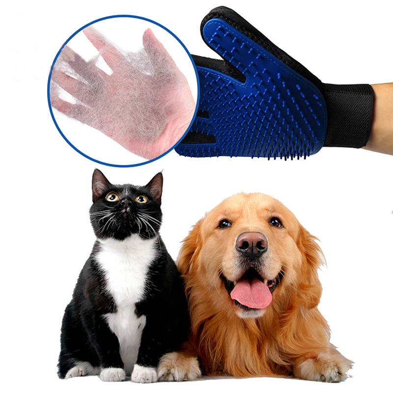 

Silicone Pet Grooming Glove For Cats hair Brush Comb Cleaning Deshedding Pets Products for Cat Dog Removal Hairbrush For Animals