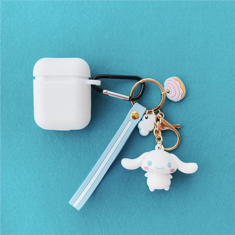 Японская Милая мультяшная гарнитура чехол для AirPods Cinnamoroll Melody Kuromi Buzz Toy беспроводной Bluetooth наушники чехол s с подвеской - Цвет: White 1