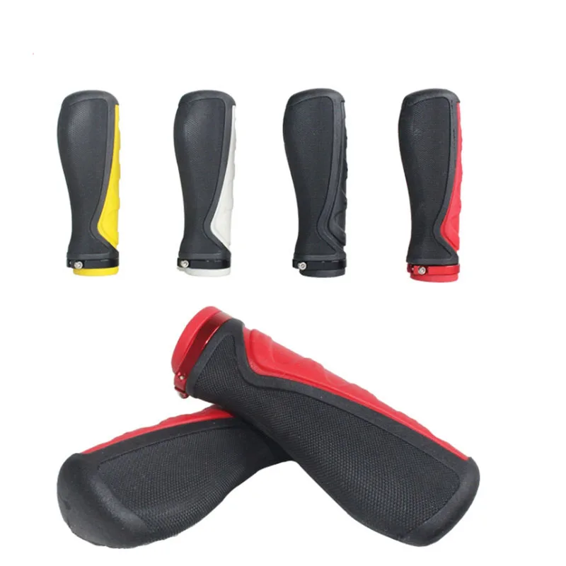 MTB Road Cycling Skid-Proof Grips Soft Anti-Skid Rubber Bicycle Grips Mountain Bike Lock On Bicycle Handlebars Grips