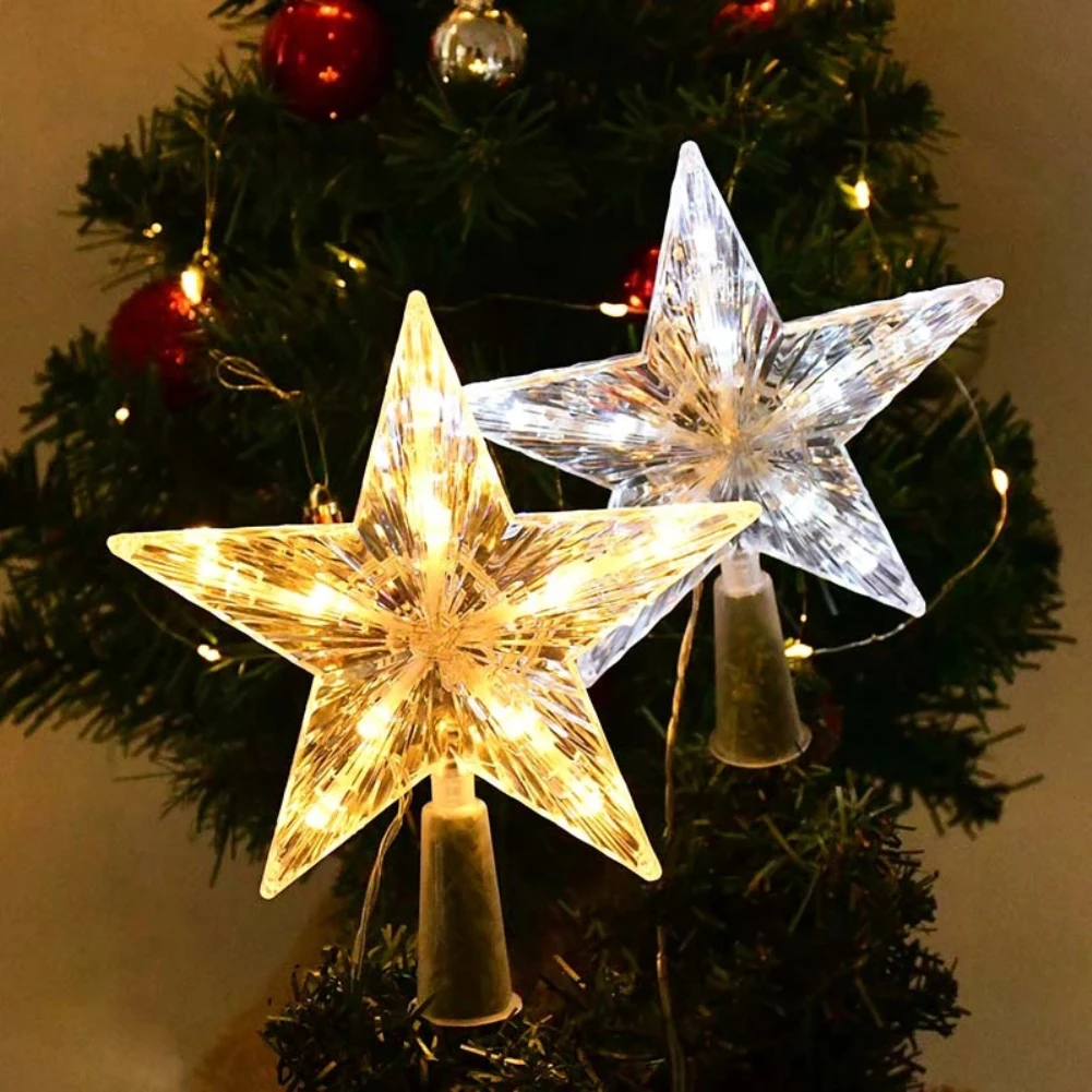 

Новогоднее украшение, Рождественская елка, светодиодная гирлянда с пятиконечными звездами, сказочные огни, украшение для дома, Рождественс...