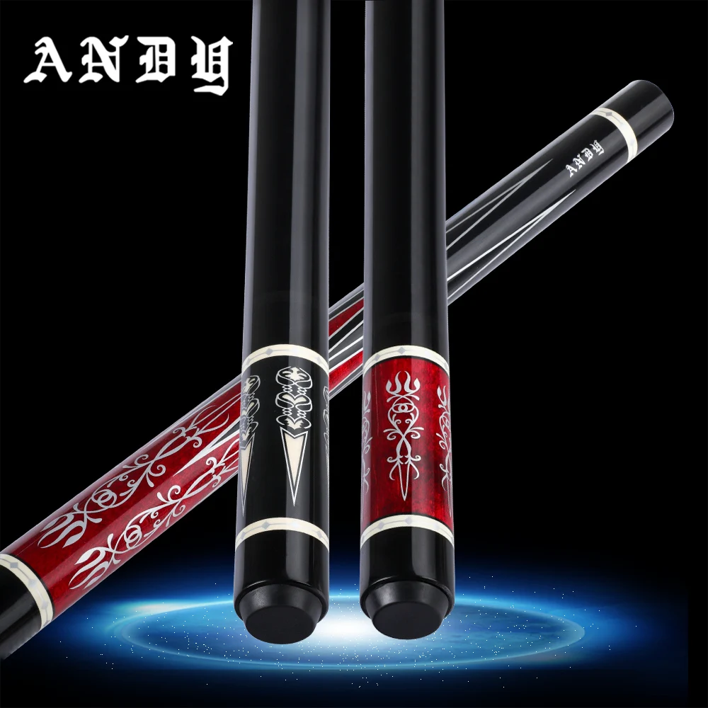 Original ANDY Billiard 3 Cushion Cue Carom 12mm Tip 142cm 2 Colors Taper Shaft Professional Maple Billar | Спорт и развлечения