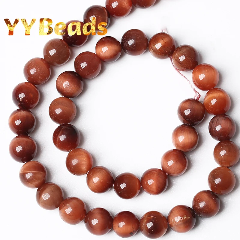 Бусины Из Натурального оранжевого Тигрового Глаза для изготовления ювелирных