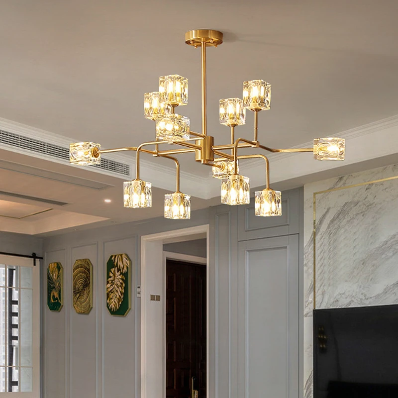 Роскошная хрустальная люстра простой постмодерн подвесные светильники для