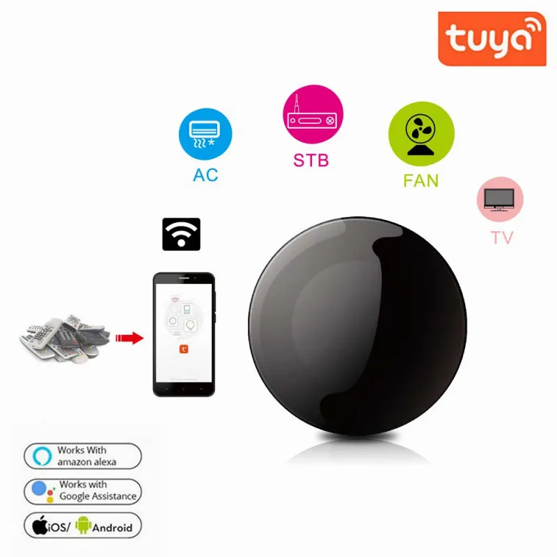 

Tuya Smart Remote Wireless WiFi-IR Controller Infrared Remote Controller Air Conditioner TV For Alexa Google Smart Life Remote