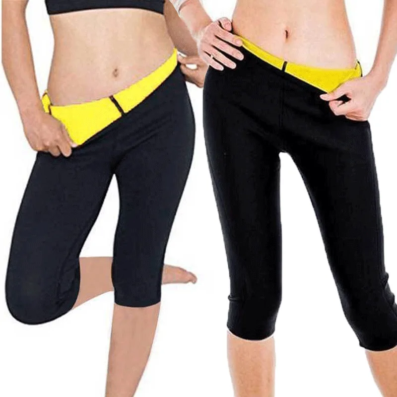 Горячая термо Body Shaper женские сауна для похудения укороченные штаны неопрена Вес