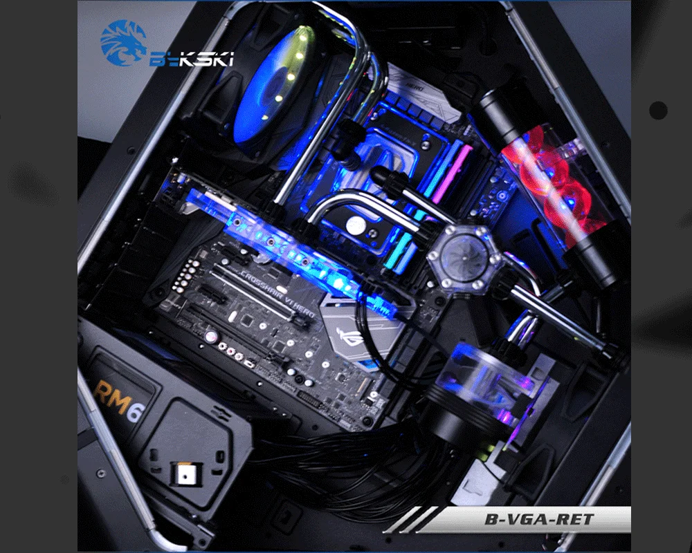 Bykski B-VGA-RET, изменение направления l-типа GPU Блок маленький мост, акриловый мост, для Bykski's GPU водного блока ремонт