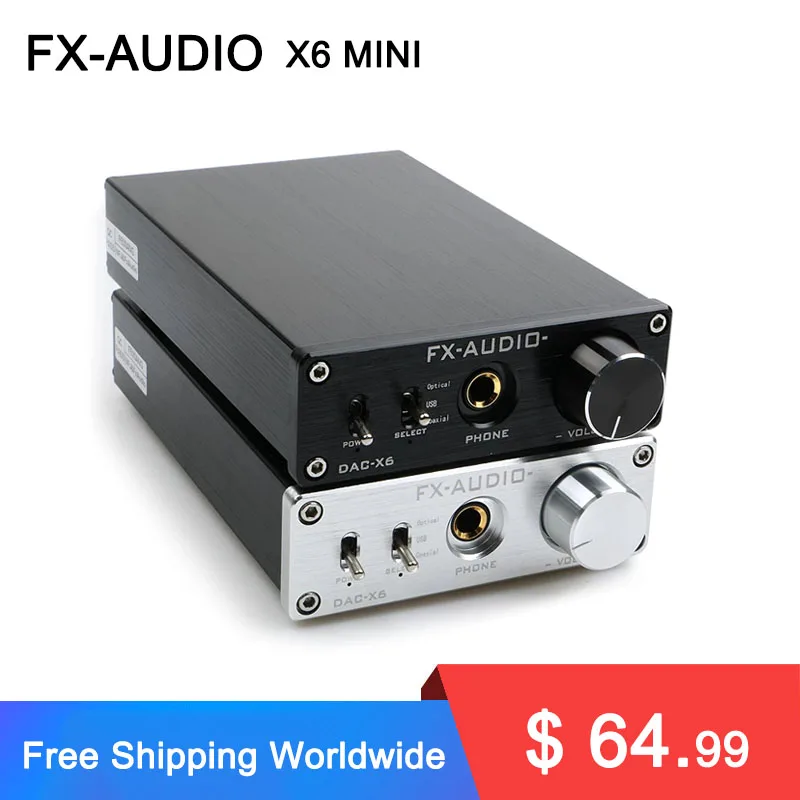 Новый FX AUDIO MINI HiFi 2 0 цифровой аудио декодер DAC вход USB/коаксиальный/оптический