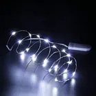 Светодиодная гирлянда 5 м из медной и серебряной проволоки, праздничное освещение, водонепроницаемая сказочная Рождественская елка, украшение для свадебной вечеринки, 50 шт.