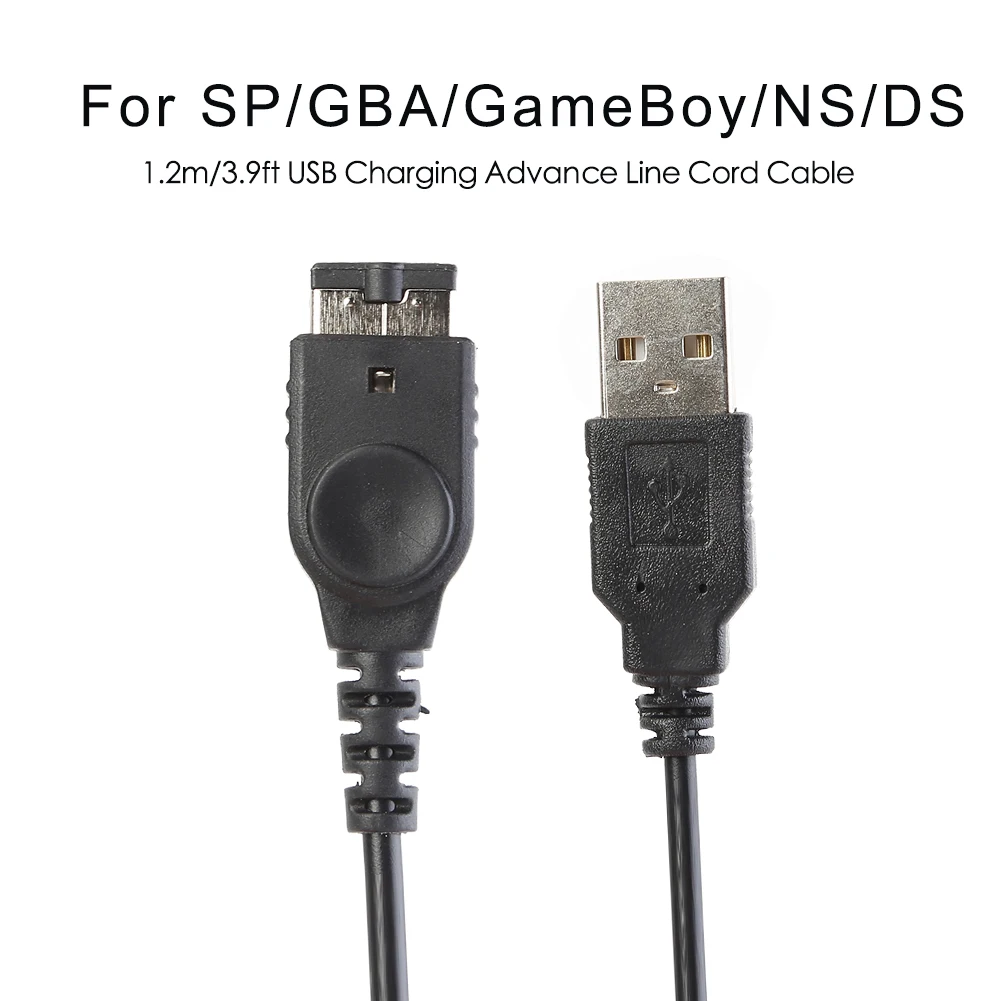 Зарядный кабель для NS DS GameBoy/Advance/SP черный 1 2 м 3 9 фута USB зарядное устройство