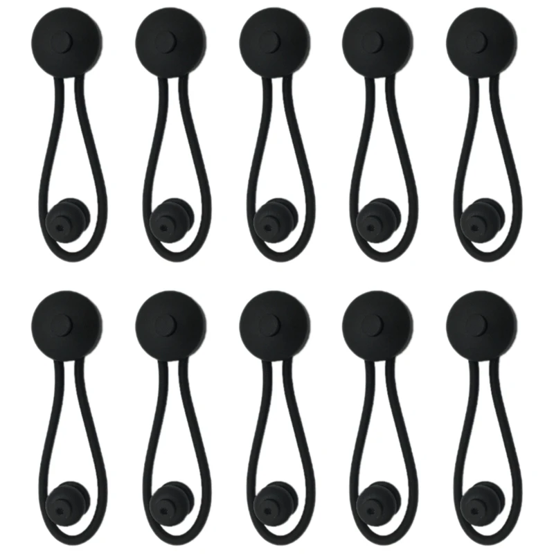 

10Pcs Bungee Shock Cord Cover Clips and Lacing Knobs Pull Tie Down Tarp Canvas Knobs for Marine Boat Truck Car RV Cover