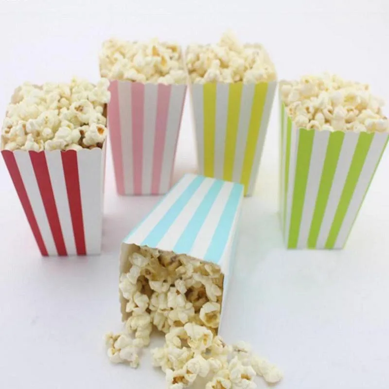 Полосатая волна точка чашка для попкорна День рождения украшение дети поднос