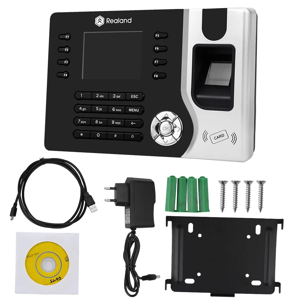 2 4 дюйма TCP/IP/USB RFID отпечатков пальцев биометрическая посещаемость машина система