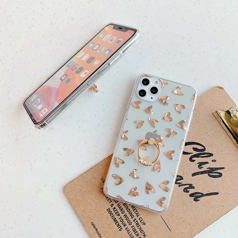 N1986N для iPhone 11 Pro X XR XS Max 7 8 Plus чехол телефона роскошный золотой Фламинго ананас