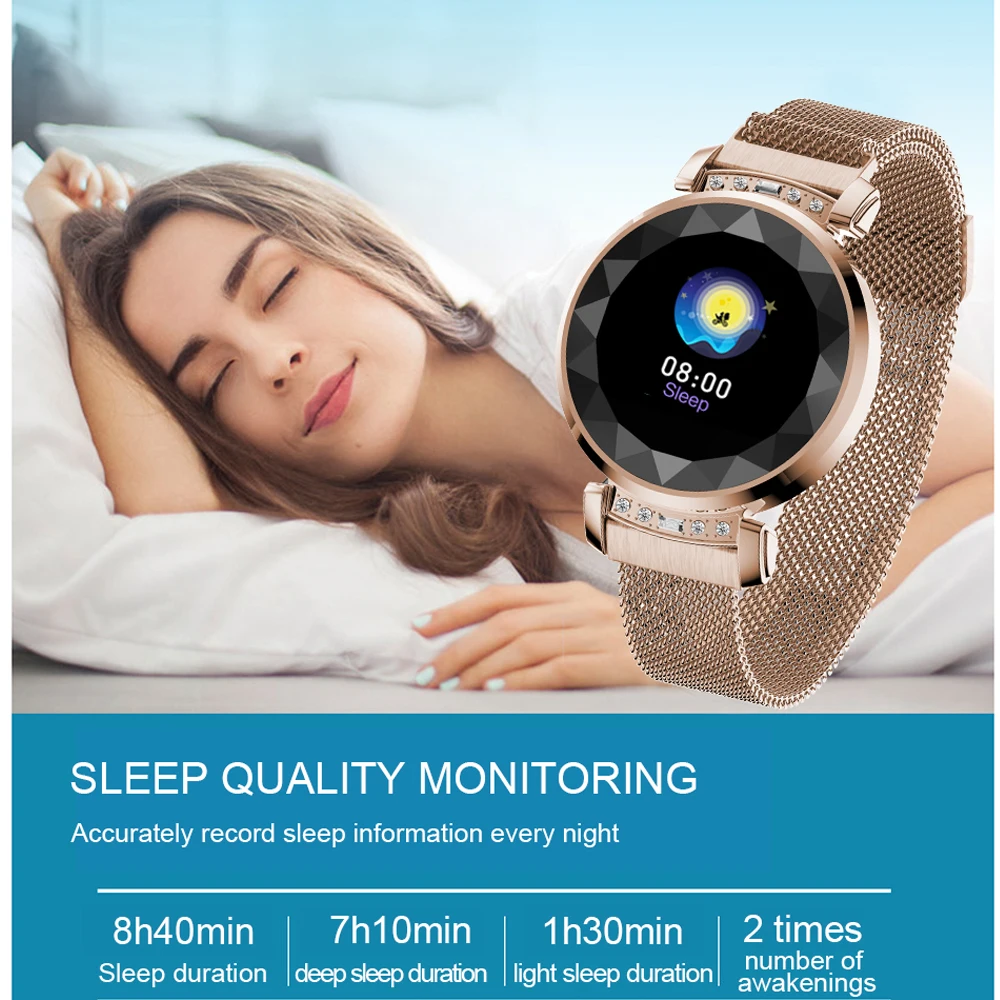 Greentiger SL08 женские Смарт-часы IP68 водонепроницаемый монитор сердечного ритма умный